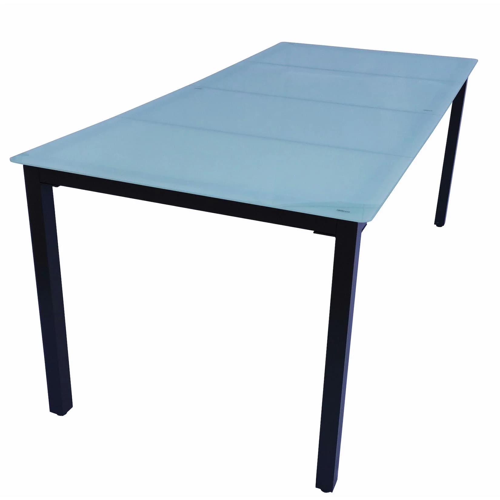 VCM Gartentisch Anthrazit Aluminium Glas
