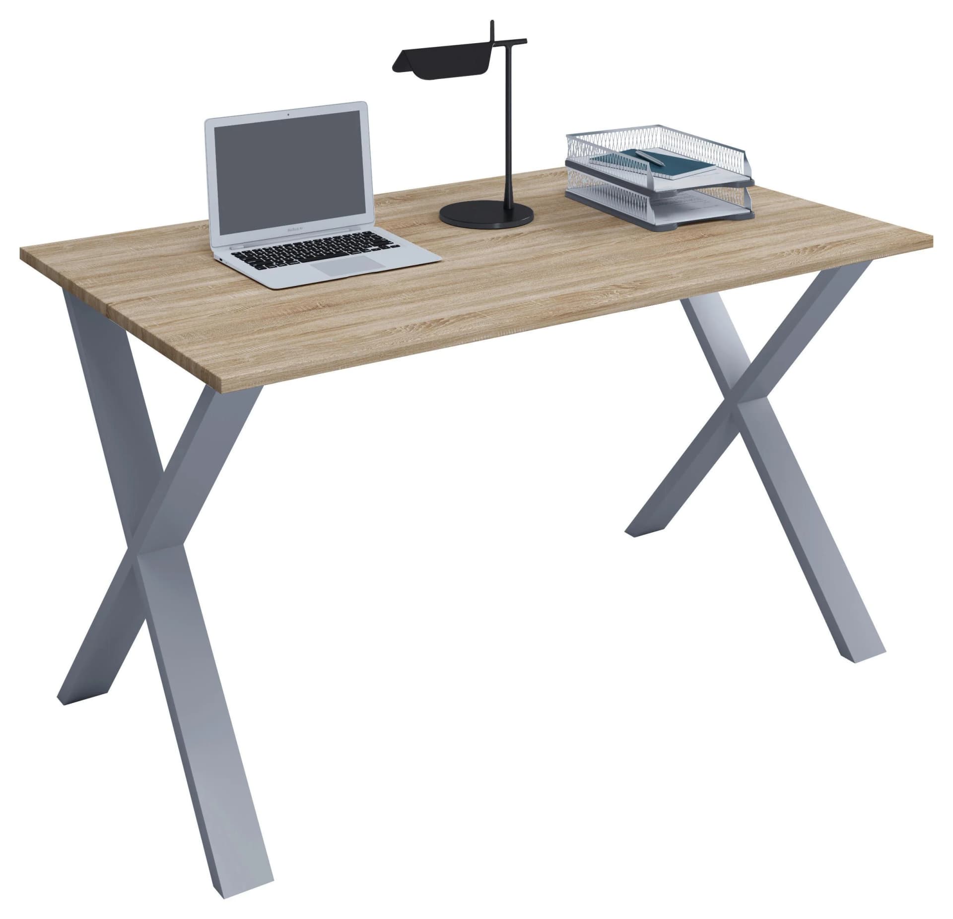 VCM Holz Schreibtisch Lona U Computertisch mit Metallfüßen - Bild 2