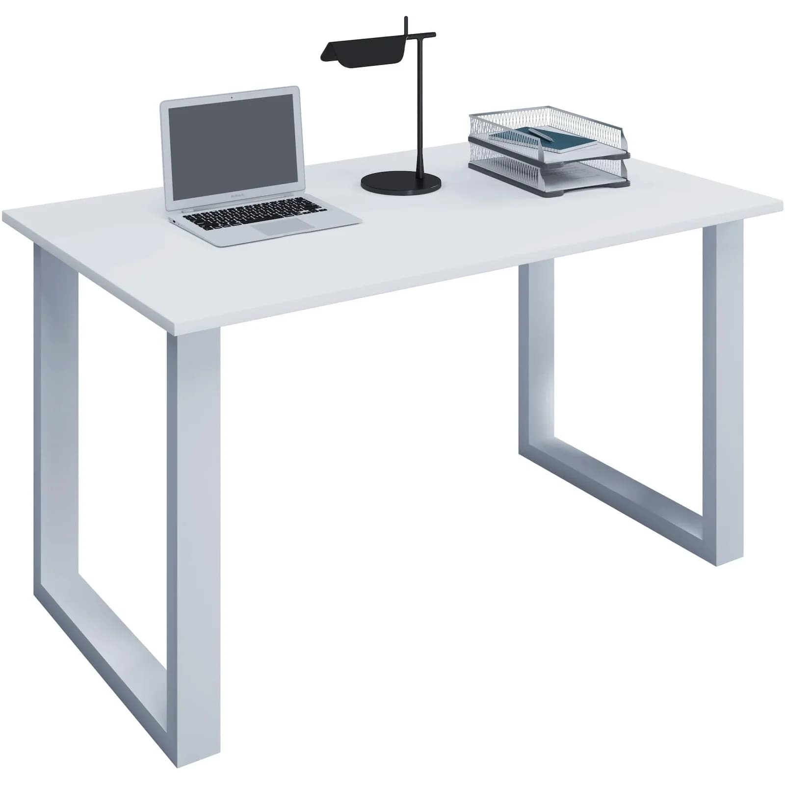 VCM Holz Schreibtisch Computertisch Metallfüße