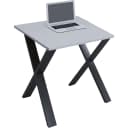 Schlichter Schreibtisch aus Holz und Metall Bild 2