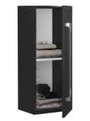 VCM Midischrank Badmöbel Schwarz mit hoher Tür und Fachboden Bild 3