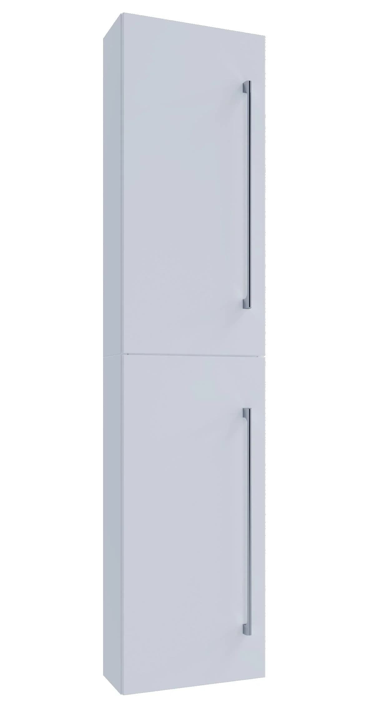 VCM Hochschrank Weiß Badmöbel 2 Türen Melamin - Bild 3