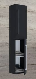 VCM Hochschrank Badinos 2 Schwarz 2-Türer Bild 2