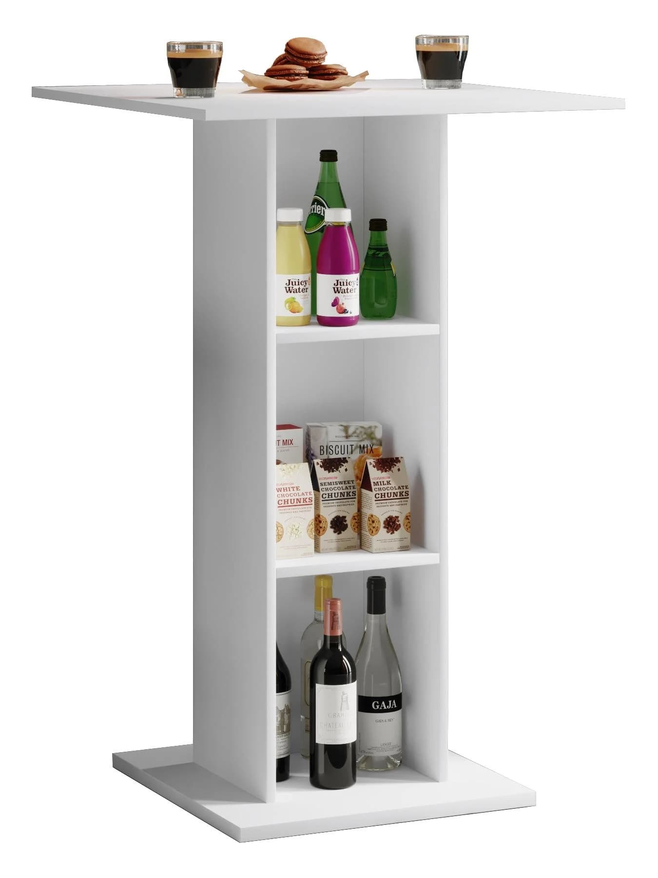 VCM Bartisch Standos Weiß mit Stauraum - Bild 2