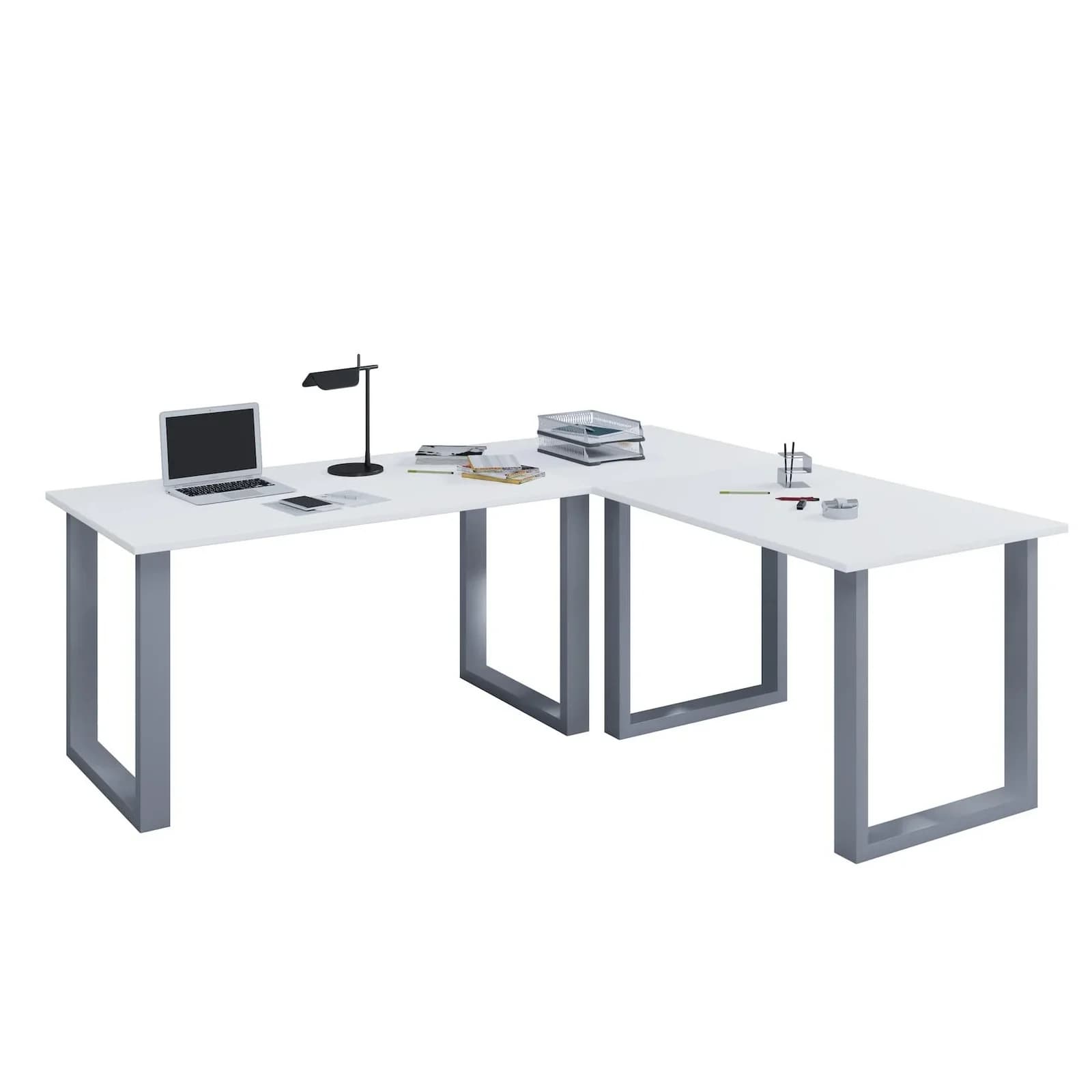 VCM Eckschreibtisch Lona Holzstruktur Nachbildung 190x130 cm