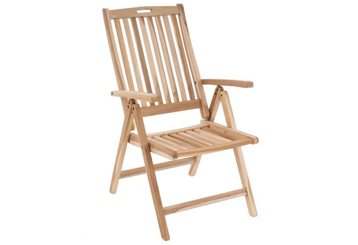 VCM Gartenstuhl Hochlehner Klappstuhl Teak Braun - Bild 3