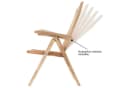 VCM Gartenstuhl Hochlehner Klappstuhl Teak Braun Bild 5