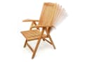 VCM Gartenstuhl Teak Hochlehner Klappstuhl verstellbar braun Bild 5