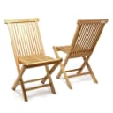 VCM 2er Set Gartenstuhl Teak Holz Klappbar Balkonstuhl Bild 1