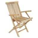 VCM Klappstuhl Gartenstuhl Teak Holz Natur Braun Armlehne Bild 2