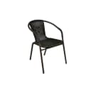VCM Bistrostuhl Stapelbar Dunkelbraun Rattan Stahl Bild 1