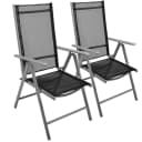 VCM 2er Set Klappstuhl Gartenstuhl Schwarz Grau Bild 2