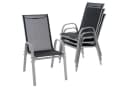 VCM 4er Set Gartenstuhl Stapelstuhl Schwarz Grau Bild 3