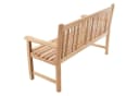 VCM 3-Sitzer Gartenbank Parkbank Teak Holz Landhausstil Braun Bild 2