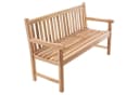 VCM 3-Sitzer Gartenbank Parkbank Teak Holz Landhausstil Braun Bild 3