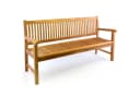 VCM 4-Sitzer Gartenbank Parkbank Teak Holz Braun Landhausstil Bild 3