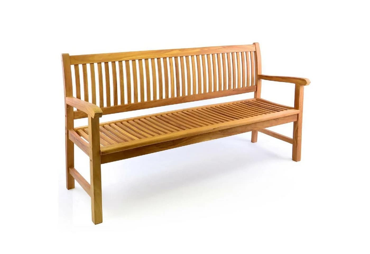 VCM 4-Sitzer Gartenbank Parkbank Teak Holz Braun Landhausstil - Bild 3