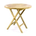VCM Gartentisch Teak Holz Klappbar Rund Braun Ø 80 cm Bild 1