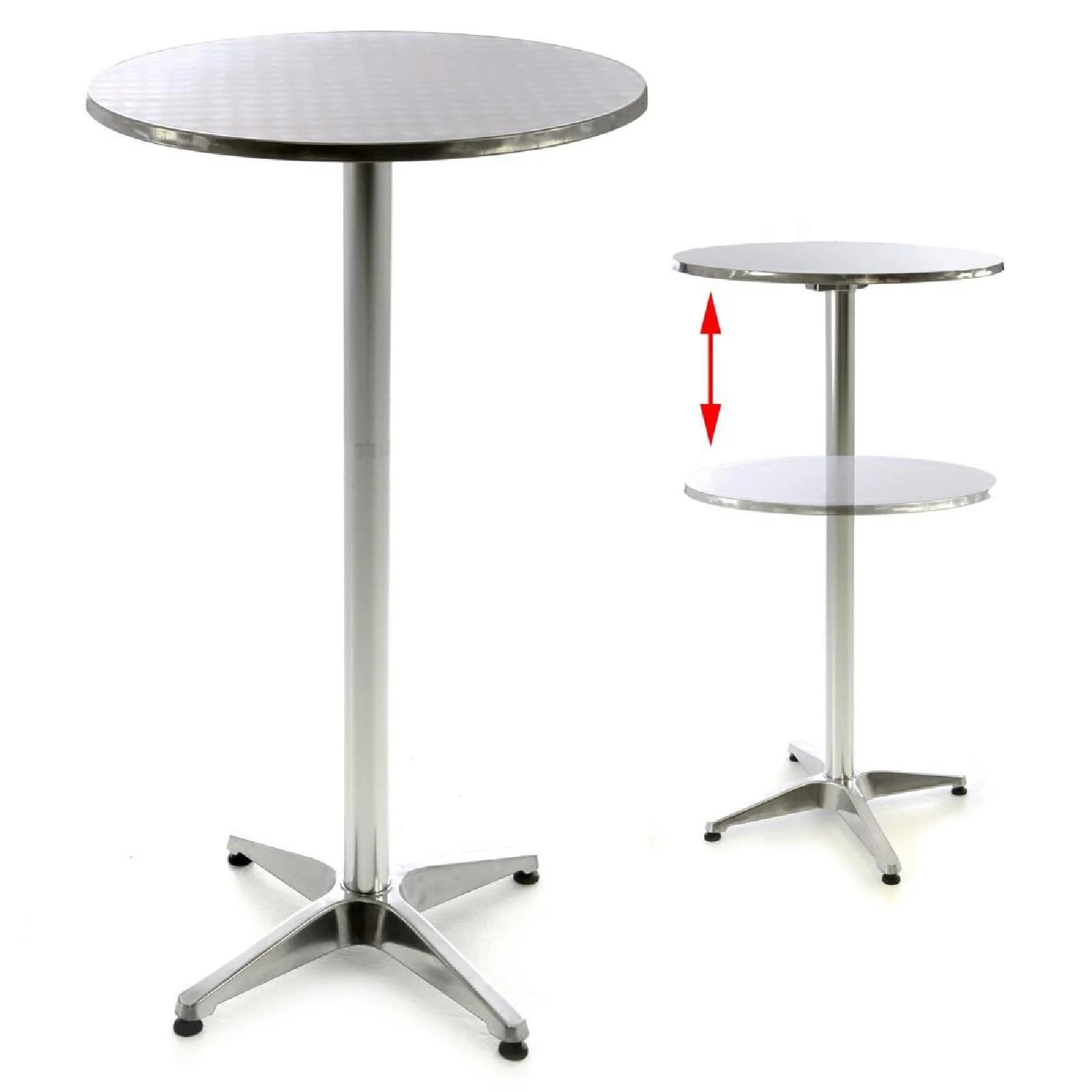 VCM Stehtisch Bistrotisch Edelstahl Aluminium Silber - Bild 2
