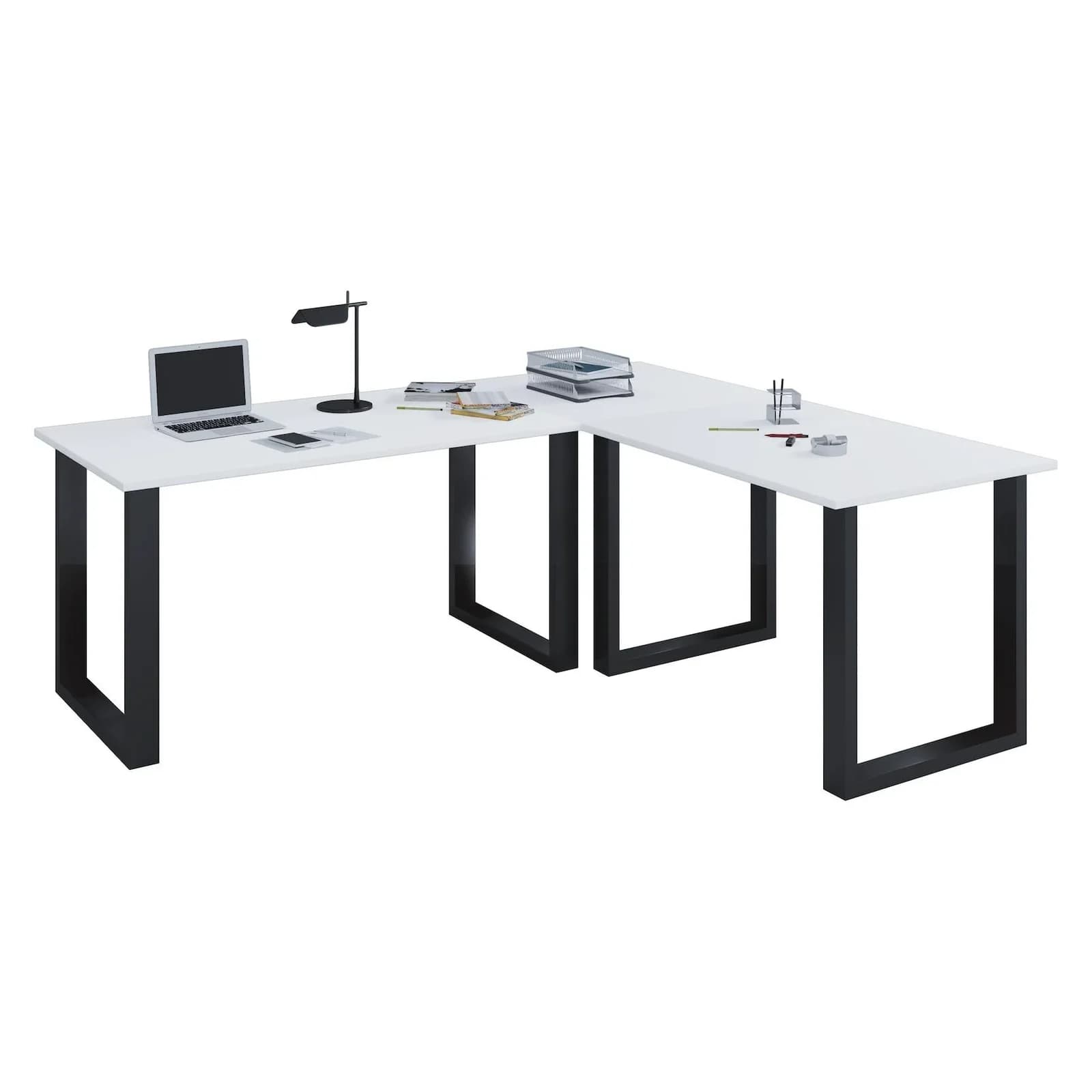 VCM Eckschreibtisch Lona Holzstruktur-Nachbildung 220x160 cm
