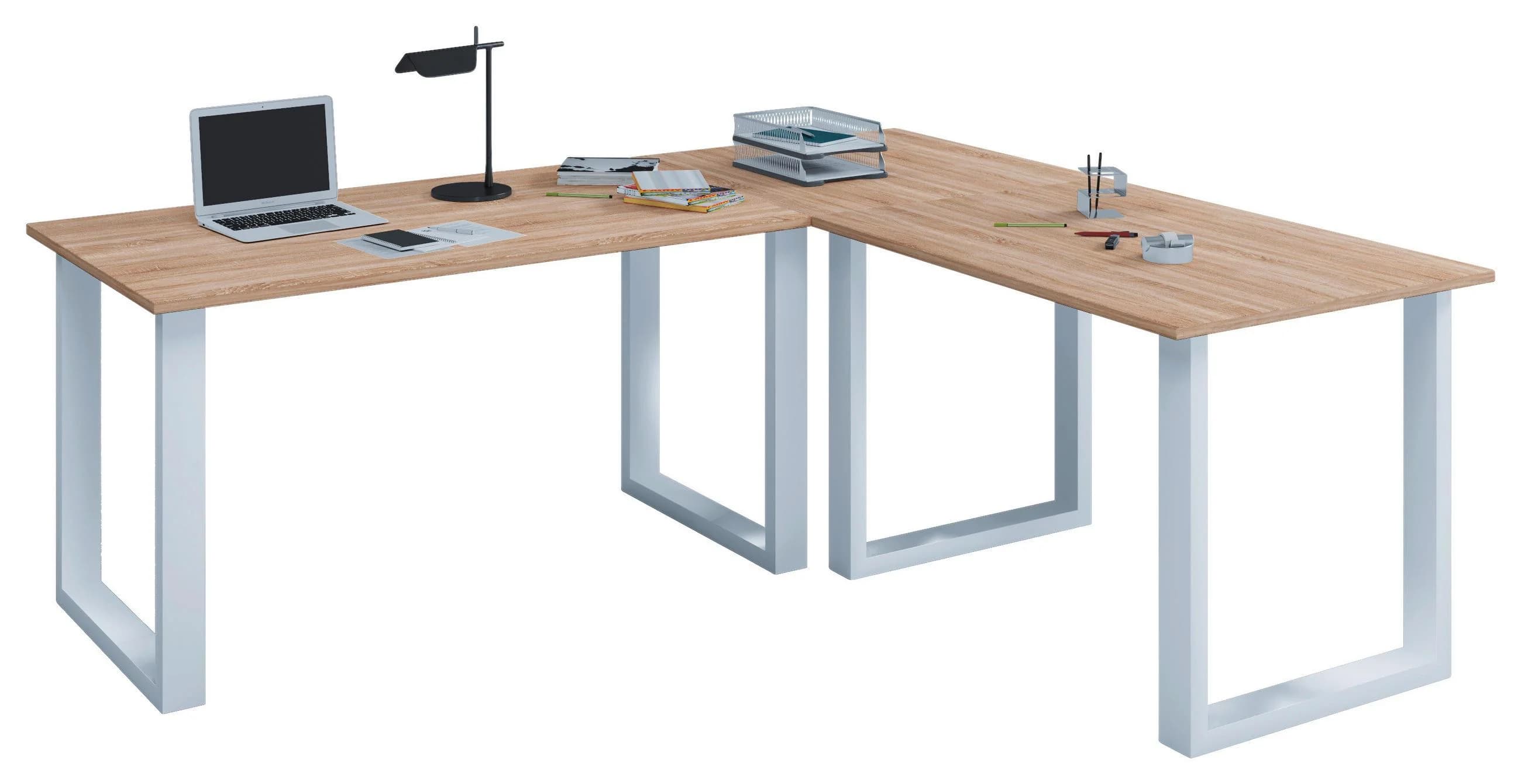 VCM Eckschreibtisch Lona Holzstruktur-Nachbildung 160x160 cm - Bild 2