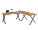 VCM Eckschreibtisch Lona Holzstruktur-Nachbildung 130x130 cm Bild 2