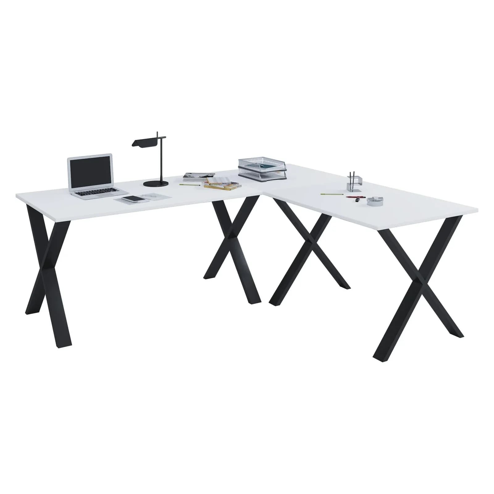VCM Eckschreibtisch Lona Holzstruktur Nachbildung 160x130 cm