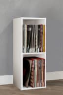 VCM Holz Stand Regal Weiß 2-fach LP Schallplatten Bild 3
