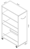 VCM Küchenwagen Tusal Weiß 3 Fächer Bild 5