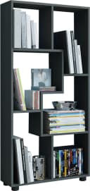 VCM Standregal Blina Schwarz 6 Fächer Holzstruktur Bild 2