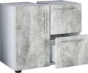 VCM Waschbeckenschrank Flandu Weiß Beton-Optik Bild 3