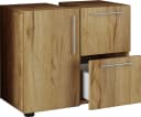 VCM Waschbeckenschrank Flandu Honig-Eiche Holz Badunterschrank Bild 3