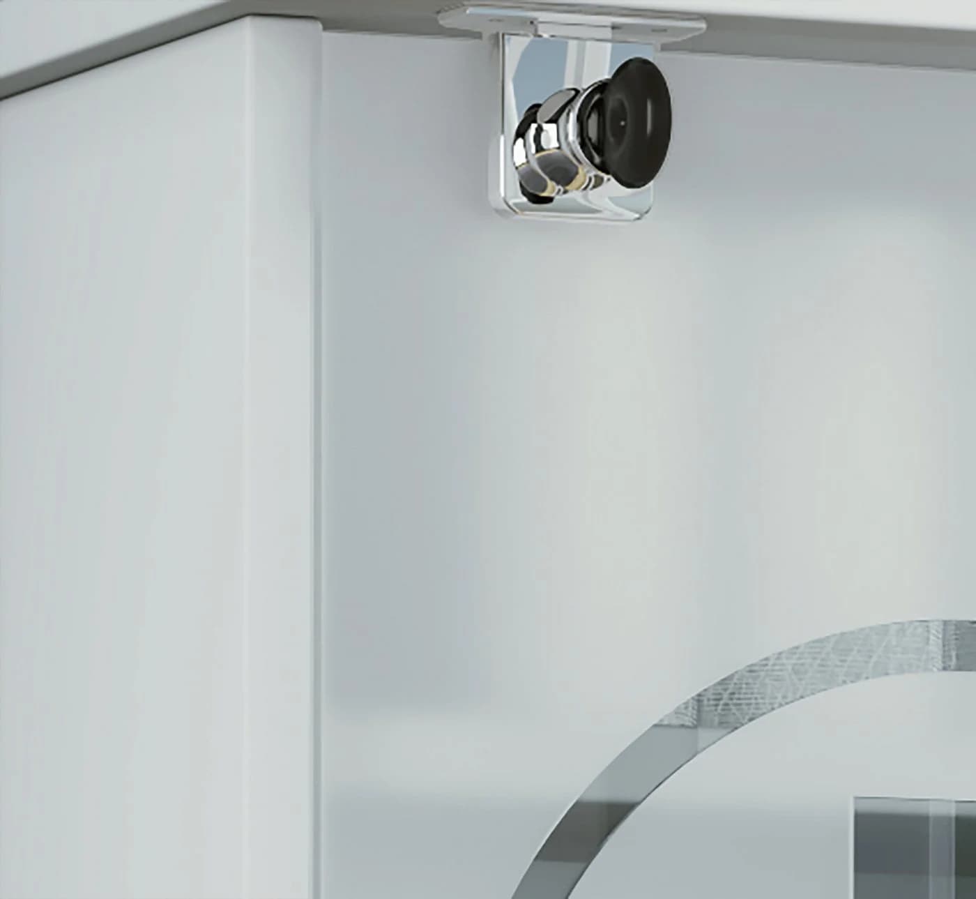 VCM Medizinschrank Gusal Weiß mit Glastür und Schloss - Bild 4