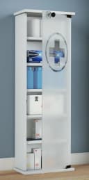 VCM Medizinschrank Gusal Weiß mit Glastür und Schloss Bild 5