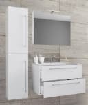 Mid.you Badezimmer-Set Weiß Metall 4-teilig 2,2 Schubladen 93 cm Hängend Bild 2