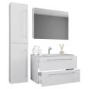 Mid.you Badezimmer-Set Weiß Metall 4-teilig 2,2 Schubladen 93 cm Hängend Bild 5