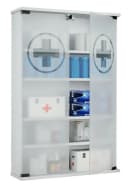 VCM Medizinschrank Honula Weiß mit Glastüren Bild 3