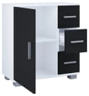 VCM Midischrank Zalo XL Schwarz Weiß Badschrank Bild 2