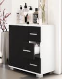 VCM Midischrank Zalo XL Schwarz Weiß Badschrank Bild 4