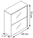 VCM Schuhschrank Stido L Honig-Eiche mit Spiegel Bild 4