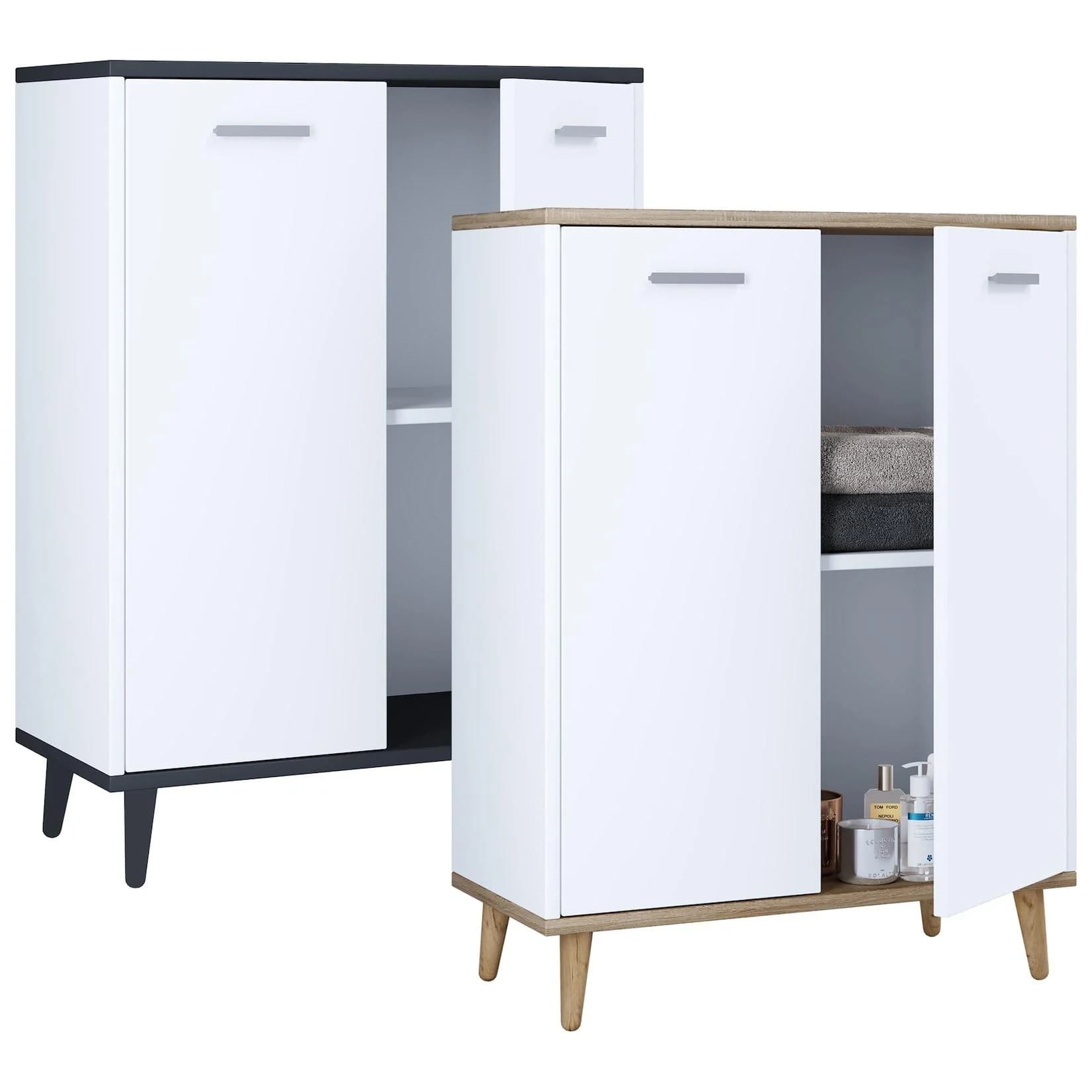 VCM Holz Kommode Sideboard Lindas mit 2 Drehtüren
