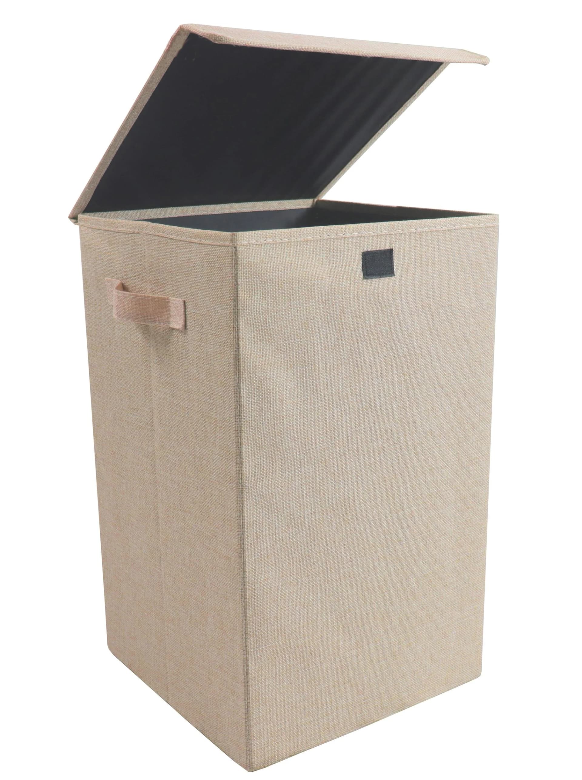 VCM Faltbox Wäschekorb Stoffbox mit Deckel Dreso M Beige