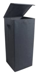 VCM Wäschekorb Stoffbox mit Deckel Anthrazit Faltbox Bild 1