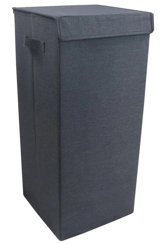 VCM Wäschekorb Stoffbox mit Deckel Anthrazit Faltbox - Bild 2