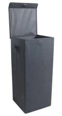 VCM Wäschekorb Stoffbox mit Deckel Anthrazit Faltbox Bild 3