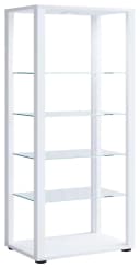 VCM Glasvitrine Glasol lV Weiß Holz Glas Standvitrine Bild 2