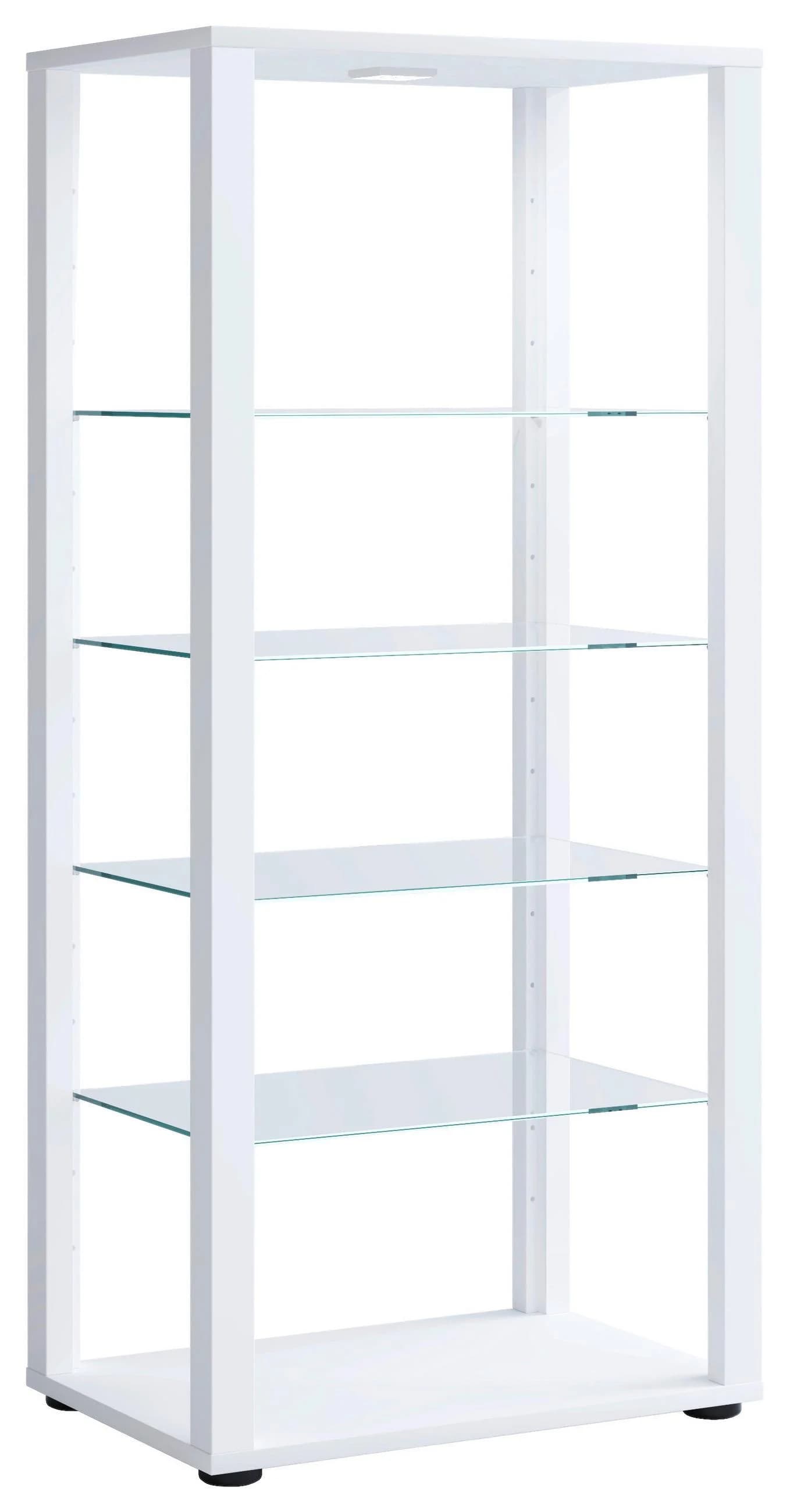 VCM Glasvitrine Glasol lV Weiß Holz Glas Standvitrine - Bild 2