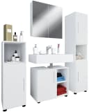 VCM Badmöbel-Set Flandu III 4-tlg. Weiß Holz Bild 2