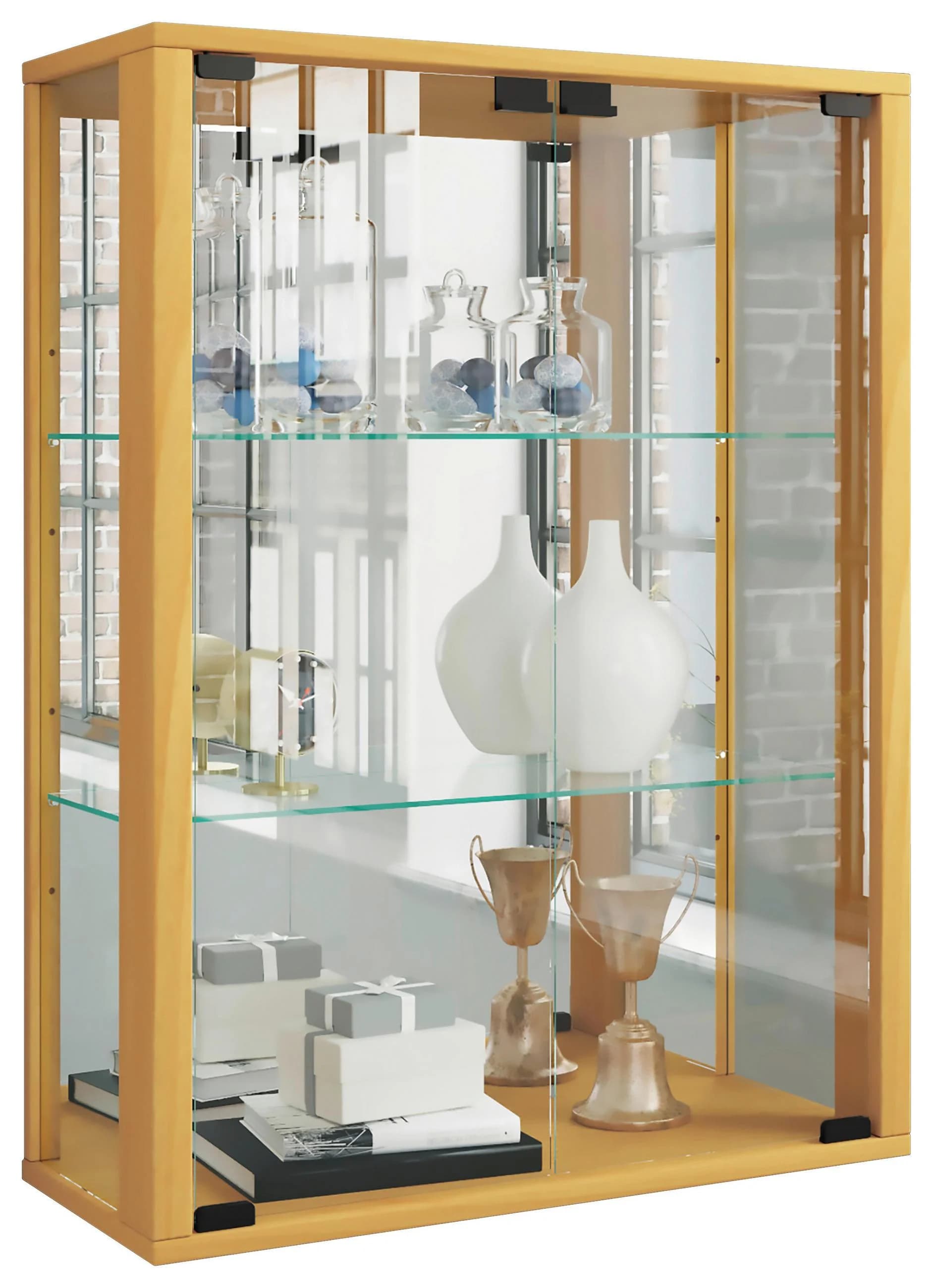 VCM Hängevitrine Glas mit Spiegel ESG-Sicherheitsglas Modern - Bild 2