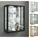 VCM Glasvitrine Hängevitrine Schwarz mit Spiegelrückwand Bild 1